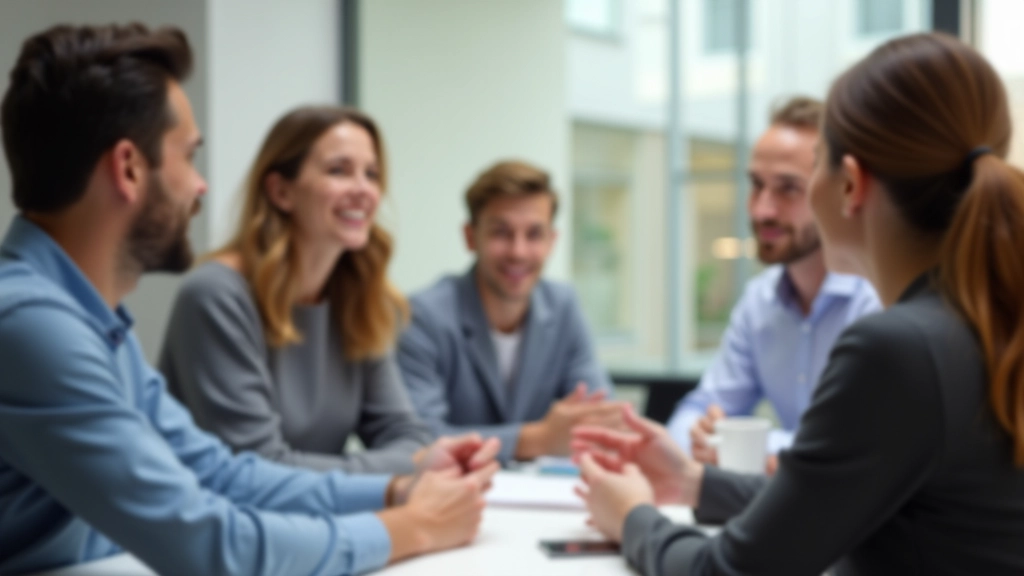 Diverse Gruppe von Mitarbeitenden, die sich sicher und offen ausdrücken in einer Team-Sitzung