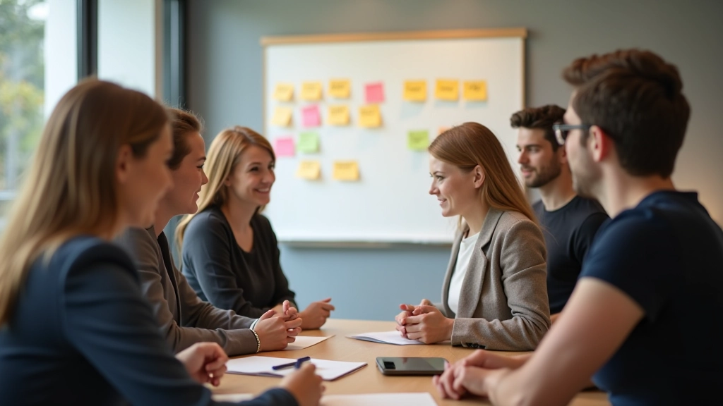 Interaktive Workshop-Sitzung mit aktivem Teamengagement und Zusammenarbeit
